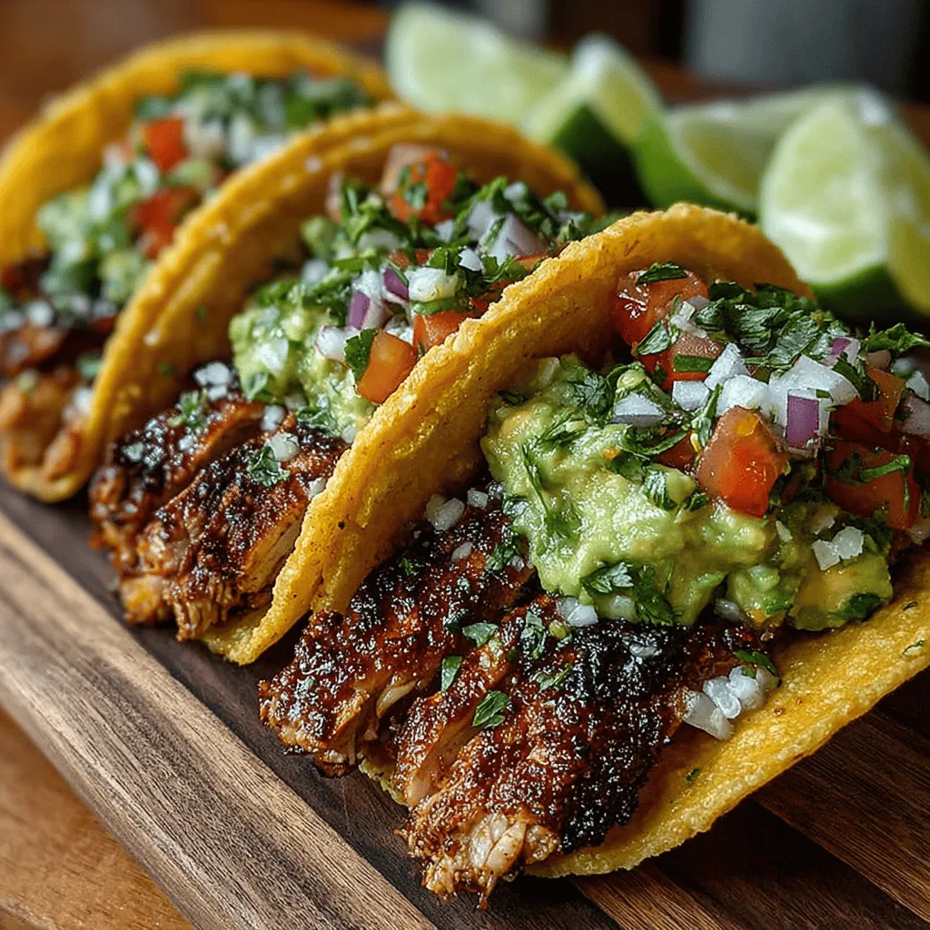 Zesty Lime Chicken Tacos are the perfect embodiment of a fresh, vibrant meal that can elevate any gathering or serve as a delightful weeknight dinner. This dish captures the essence of Mexican cuisine, combining tender, marinated chicken with a burst of zesty flavors, making it an irresistible option for taco lovers. Whether you're hosting a lively dinner party or looking for a quick and satisfying meal for your family, these tacos promise to deliver a delicious experience that is both easy to prepare and packed with flavor.