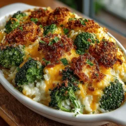 - 2 cups fresh or frozen broccoli florets - 1 cup uncooked rice (white or brown) - 2 cups vegetable or chicken broth - 1 cup sharp cheddar cheese, shredded - 1 cup mozzarella cheese, shredded - 1/2 cup grated Parmesan cheese - 1 medium onion, diced - 2 cloves garlic, minced - 1/2 teaspoon salt - 1/4 teaspoon black pepper - 1/2 teaspoon paprika (optional) - 1/2 cup breadcrumbs (optional, for topping) - Fresh parsley, chopped (optional, for garnish)