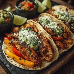 Sizzling Chicken Fajitas with Avocado Salsa is a vibrant and flavorful dish that brings the zest of Tex-Mex cuisine right to your kitchen. This recipe combines tender, marinated chicken strips with colorful bell peppers and onions, all wrapped in warm tortillas and topped with a fresh avocado salsa. Perfect for weeknight dinners or entertaining guests, this dish is not only delicious but also quick to prepare, making it an ideal choice for busy home cooks. In this article, we will explore the ingredients, preparation steps, and the delightful experience of enjoying homemade fajitas.