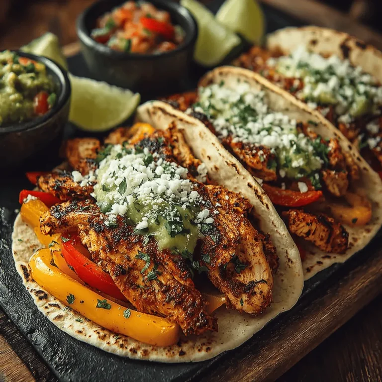 Sizzling Chicken Fajitas with Avocado Salsa is a vibrant and flavorful dish that brings the zest of Tex-Mex cuisine right to your kitchen. This recipe combines tender, marinated chicken strips with colorful bell peppers and onions, all wrapped in warm tortillas and topped with a fresh avocado salsa. Perfect for weeknight dinners or entertaining guests, this dish is not only delicious but also quick to prepare, making it an ideal choice for busy home cooks. In this article, we will explore the ingredients, preparation steps, and the delightful experience of enjoying homemade fajitas.