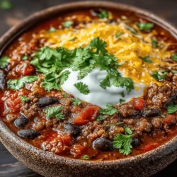 Chili is more than just a dish; it’s a culinary tradition that embodies comfort and warmth, making it a favorite across households and gatherings alike. This hearty meal is not only delicious but also incredibly versatile, appealing to a wide range of tastes and dietary preferences. Whether you are hosting a game day, looking for a family-friendly dinner, or simply craving something warm and filling, a quick and hearty beef and bean chili is the ideal choice. With its rich flavors and nutritional goodness, you can whip up this satisfying meal in under 30 minutes, making it perfect for busy weeknights or spontaneous get-togethers.