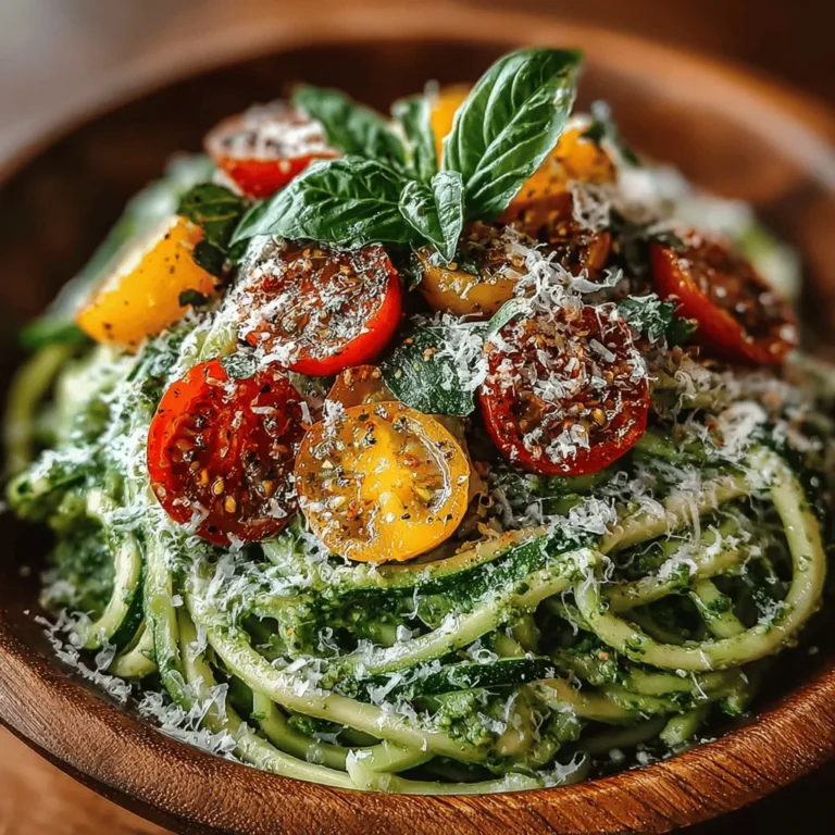 In recent years, zucchini noodles, affectionately referred to as "zoodles," have surged in popularity as a delicious and nutritious alternative to traditional pasta. These spiralized strands of zucchini offer not only a light and refreshing dining option but also cater to various dietary preferences, including gluten-free and low-carb lifestyles. As more people seek to incorporate healthier choices into their meals, zoodles have emerged as a versatile ingredient, making their way into countless recipes. One such vibrant dish is Zesty Zucchini Noodles with Pesto & Cherry Tomatoes, a creation that marries the freshness of vegetables with the bold flavors of homemade pesto.