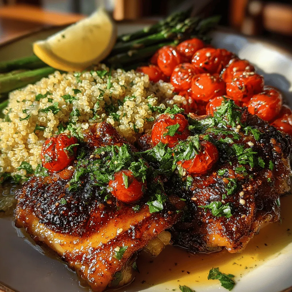 Zesty Lemon Herb Quinoa and Roasted Chicken is a delightful dish that perfectly balances fresh flavors and healthy ingredients. This recipe highlights the nutritious benefits of quinoa, a superfood packed with protein and fiber, alongside lean roasted chicken that provides essential nutrients. The zesty flavors of lemon and fresh herbs not only enhance the dish but also promote a refreshing dining experience. This meal is not only simple to prepare but also versatile, making it an ideal choice for weeknight dinners or special occasions.