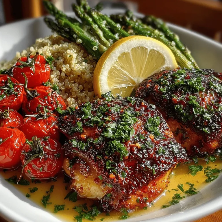 Zesty Lemon Herb Quinoa and Roasted Chicken is a delightful dish that perfectly balances fresh flavors and healthy ingredients. This recipe highlights the nutritious benefits of quinoa, a superfood packed with protein and fiber, alongside lean roasted chicken that provides essential nutrients. The zesty flavors of lemon and fresh herbs not only enhance the dish but also promote a refreshing dining experience. This meal is not only simple to prepare but also versatile, making it an ideal choice for weeknight dinners or special occasions.
