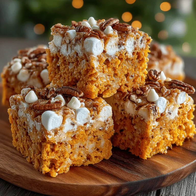 As the leaves begin to turn and the air gets crisper, the aroma of pumpkin spice wafts through homes everywhere. This seasonal flavor has become synonymous with fall, evoking warmth, nostalgia, and comfort. One delightful way to embrace this festive spirit is through the creation of Pumpkin Spice Rice Krispie Treats—a whimsical twist on the classic dessert that has captivated taste buds for generations. These treats combine the iconic crunch of Rice Krispies with the creamy richness of pumpkin puree and a medley of warm spices, making them the perfect addition to any autumn gathering or a cozy snack to enjoy at home.