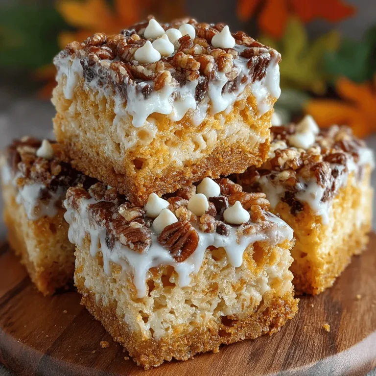 - 6 cups Rice Krispies cereal - 10 oz mini marshmallows - 3 tablespoons unsalted butter - 1 cup pumpkin puree - 1 teaspoon ground cinnamon - 1/2 teaspoon ground nutmeg - 1/2 teaspoon ground ginger - 1/4 teaspoon ground cloves - 1 teaspoon vanilla extract - Optional: 1/2 cup white chocolate chips - Optional: 1/2 cup chopped nuts (such as pecans or walnuts)