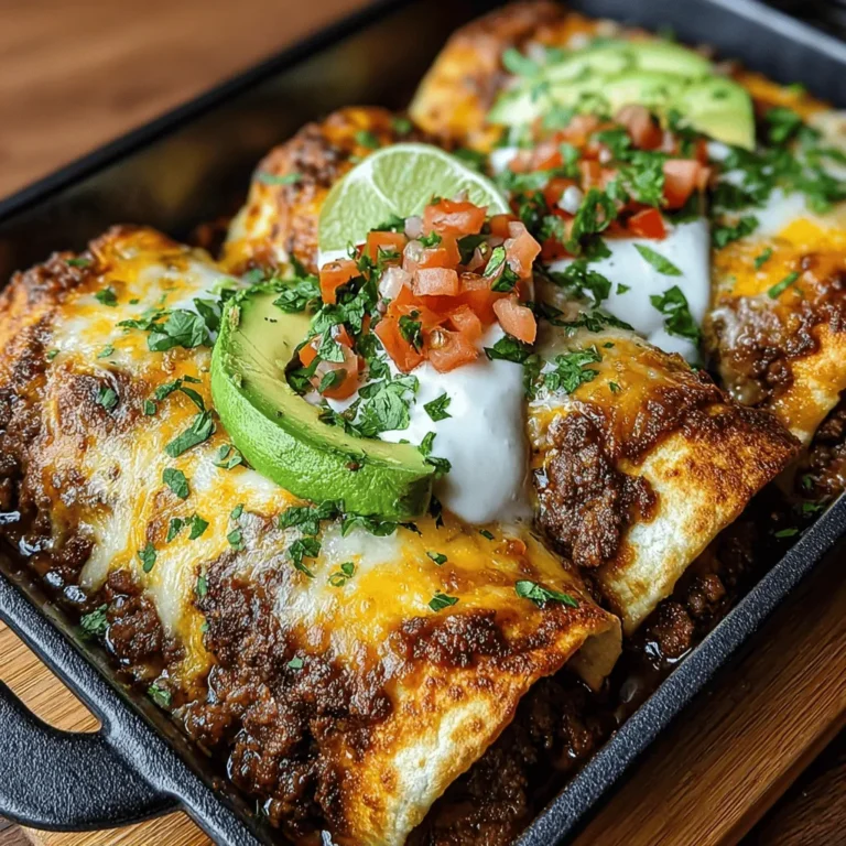 - 1 pound ground beef - 1 medium onion, diced - 1 red bell pepper, diced - 1 yellow bell pepper, diced - 1 cup corn (fresh or frozen) - 1 can (15 oz) black beans, rinsed and drained - 2 cups fresh spinach, chopped - 2 cups enchilada sauce (store-bought or homemade) - 8 large flour tortillas - 1 ½ cups shredded cheese (cheddar or Monterey Jack) - Optional toppings: sour cream, chopped cilantro, sliced jalapeños, avocado