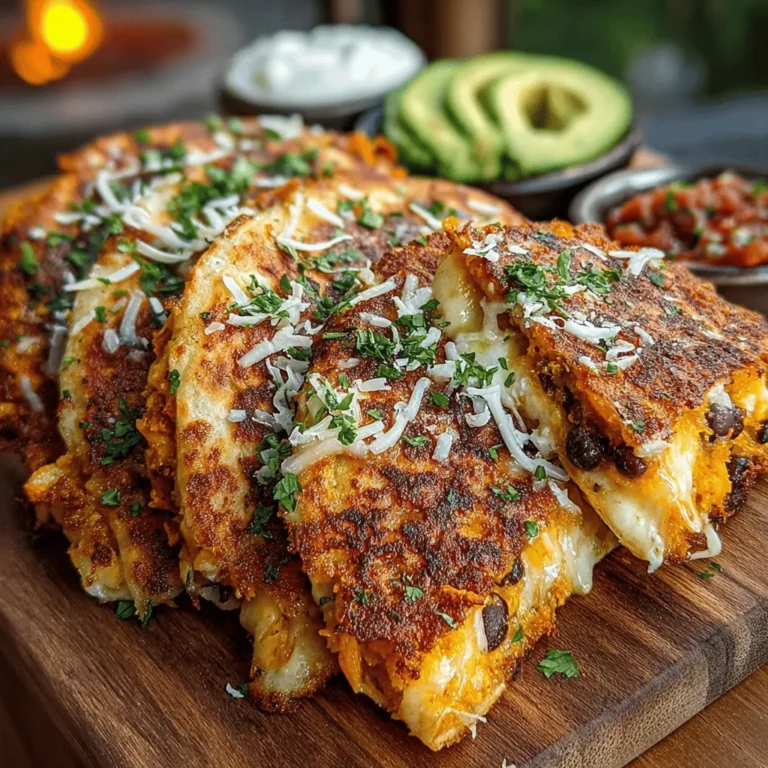 Sweet potato and black bean quesadillas offer a delightful combination of flavors and textures that are sure to please any palate. This recipe not only caters to the taste buds but also packs a nutritional punch, making it a great choice for health-conscious eaters. The creamy sweetness of the roasted sweet potatoes pairs perfectly with the earthy richness of black beans, creating a balance that is both satisfying and wholesome. As a versatile dish, quesadillas can be enjoyed as a quick lunch, a hearty dinner, or even a tasty snack, making them the perfect choice for various occasions.