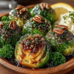 Maple Glazed Roasted Brussels Sprouts