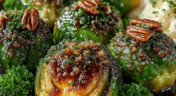 Maple Glazed Roasted Brussels Sprouts