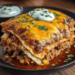 Cheesy Chicken Enchilada Casserole