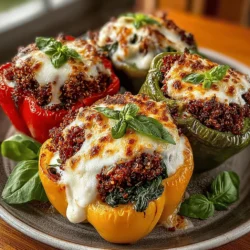 Colorful Turkey and Spinach Stuffed Peppers: A Wholesome Delight