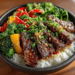 Sizzling Broccoli Beef Delight is a mouthwatering stir-fry dish that combines tender pieces of flank steak with vibrant, fresh vegetables, creating a culinary experience that tantalizes the taste buds. This dish not only appeals to those who appreciate a hearty meal but also caters to health-conscious eaters, thanks to the balanced mix of protein, fiber, and essential vitamins. The sizzling nature of the dish, accentuated by the high heat of cooking, ensures that every bite is bursting with flavor, making it a popular choice for weeknight dinners and special occasions alike.