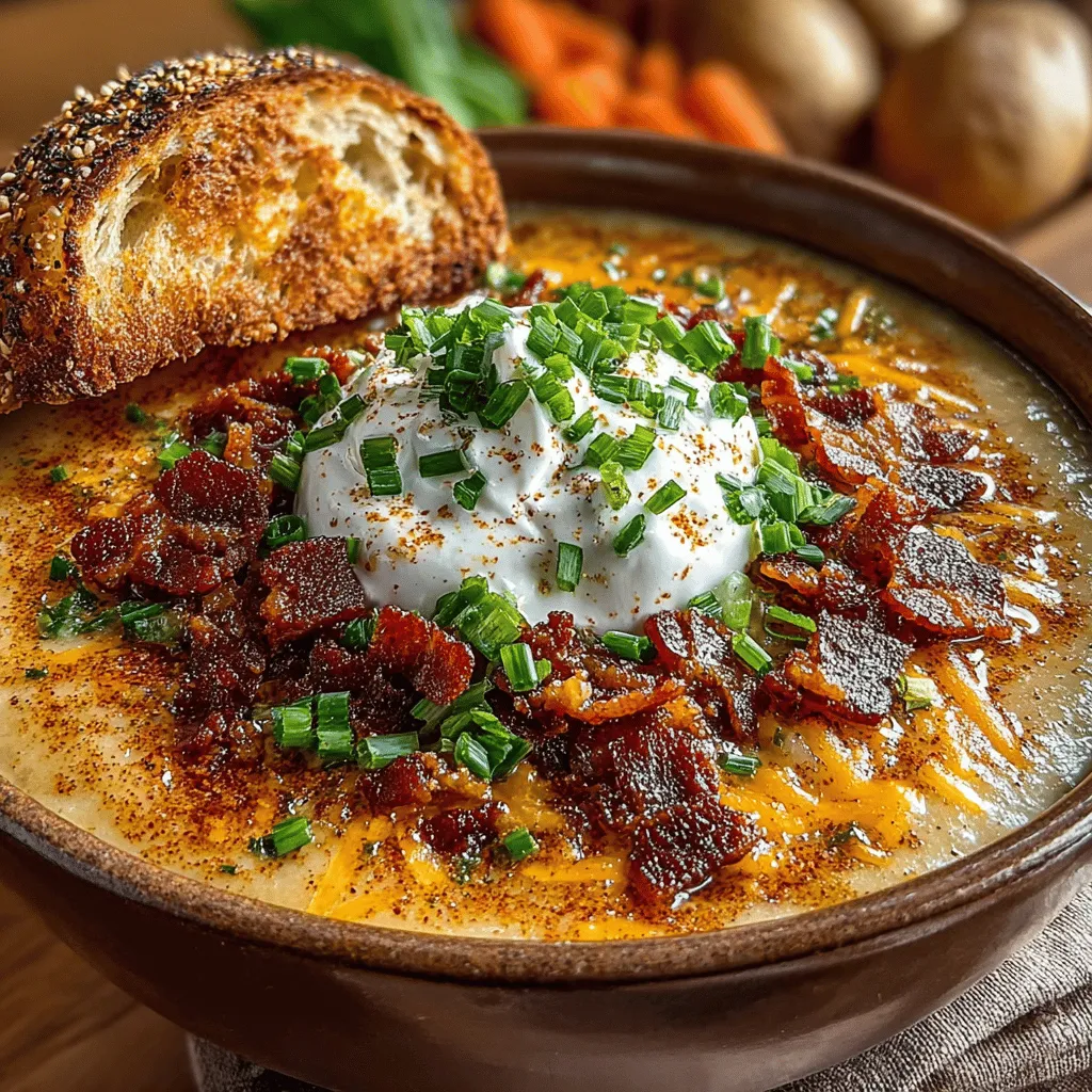 The success of any great soup lies in its ingredients. For this Creamy Classic Baked Potato Soup, we will focus on a few key components that come together to create a dish bursting with flavor and comfort. Each ingredient plays a significant role, from the star of the show—the russet potatoes—to the supporting cast of aromatics, creamy elements, seasonings, and toppings. Let's break down what you'll need to make this classic recipe come to life.