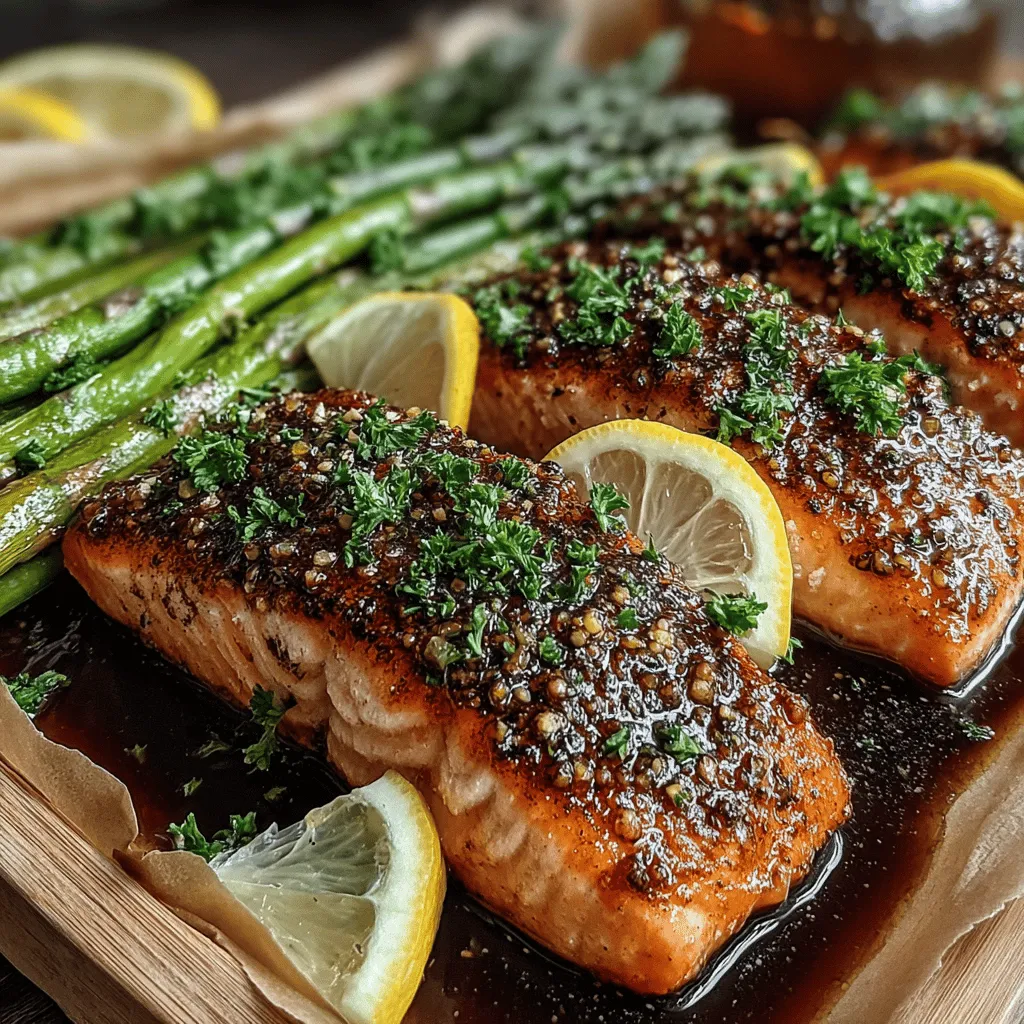 In the bustling world of modern cooking, finding a dish that perfectly balances flavor, health, and convenience can feel like a daunting task. Enter the Sweet & Savory Sheet Pan Honey Mustard Salmon and Asparagus—a delightful recipe that brings together succulent salmon fillets and tender asparagus, all enveloped in a luscious honey mustard glaze. This dish not only tantalizes the taste buds but also embodies the essence of simplicity and nutrition, making it a go-to option for busy weeknight dinners or elegant weekend gatherings.