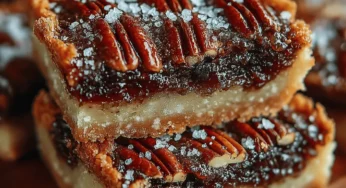Sweet Sticky Pecan Pie Bars