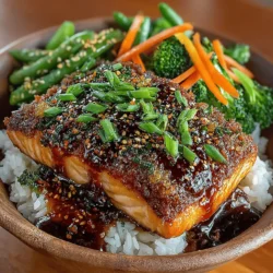 Teriyaki cuisine, rooted in Japanese culinary traditions, has gained immense popularity worldwide due to its savory, sweet, and umami flavors. One standout dish within this category is the Teriyaki Delight Salmon Bowl, a healthy and flavorful meal option that perfectly balances protein, vegetables, and grains. This recipe not only satisfies your taste buds but also packs a nutritional punch, making it an excellent choice for weeknight dinners or meal prep.