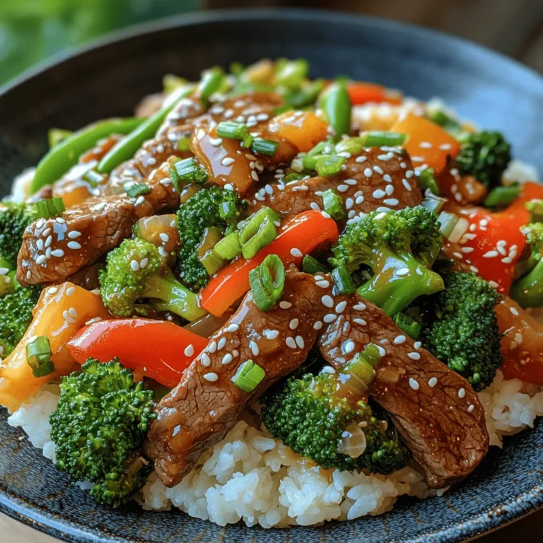 Teriyaki Beef and Vegetable Blitz is a delightful stir-fry dish that brings together the rich, savory flavors of marinated beef with the crunch and freshness of vibrant vegetables. This recipe is not only packed with flavor but also emphasizes healthy eating, making it a perfect choice for busy weeknights. With a quick prep and cooking time, you can serve a delicious and nutritious meal in under 30 minutes. The combination of tender beef and colorful veggies makes this dish appealing to both the eyes and the palate, ensuring it's a hit with family and friends.
