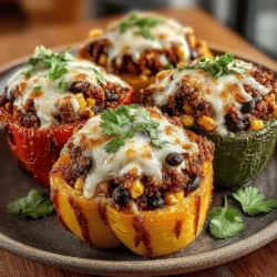 Savory Turkey & Quinoa Stuffed Peppers
