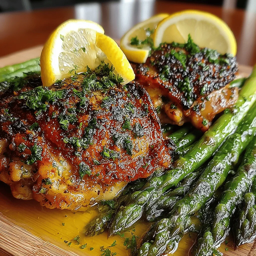If you're looking for a delicious, nutritious meal that can be prepared in a single pan, the Zesty Lemon Garlic Chicken & Asparagus Delight is the perfect solution. This dish brings together the vibrant flavors of lemon and garlic with tender chicken and crisp asparagus, making it ideal for both busy weeknights and impressive dinner gatherings. The combination of juicy chicken thighs, fresh asparagus, and a zesty marinade not only tantalizes the taste buds but also provides a wholesome dining experience.