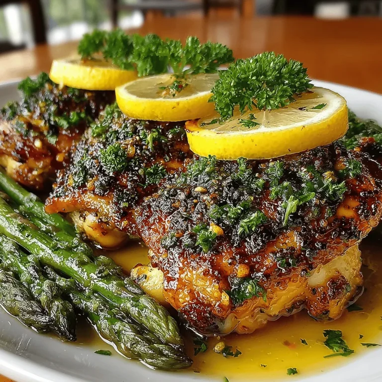 If you're looking for a delicious, nutritious meal that can be prepared in a single pan, the Zesty Lemon Garlic Chicken & Asparagus Delight is the perfect solution. This dish brings together the vibrant flavors of lemon and garlic with tender chicken and crisp asparagus, making it ideal for both busy weeknights and impressive dinner gatherings. The combination of juicy chicken thighs, fresh asparagus, and a zesty marinade not only tantalizes the taste buds but also provides a wholesome dining experience.