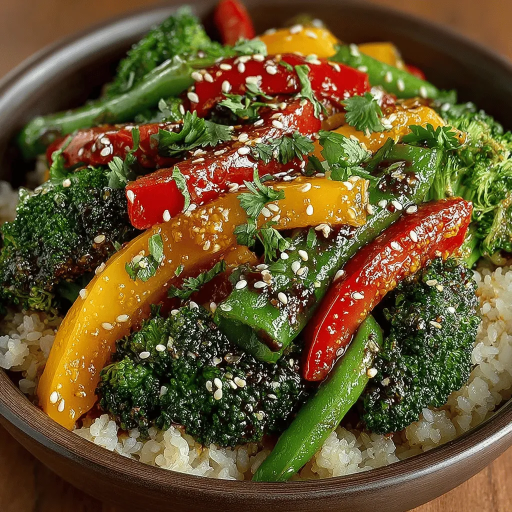 Vibrant Veggie Stir-Fry is a colorful and nutritious dish that not only pleases the palate but also nourishes the body. Packed with a variety of fresh vegetables, this stir-fry is an excellent way to incorporate essential nutrients into your diet. It is versatile and can be adapted to suit your taste preferences or the seasonal availability of produce. The dish is quick to prepare, making it perfect for weeknight dinners or meal prep. Paired with wholesome brown rice, this recipe is a satisfying way to enjoy a healthy and delicious meal.