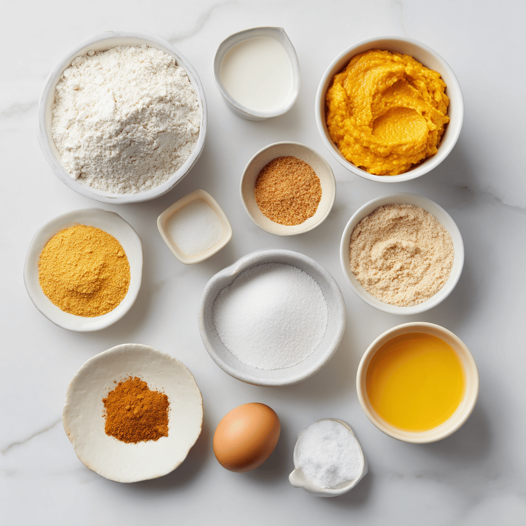 Ingredients for Air Fryer Pumpkin Spice Donuts for a Warm Morning Surprise