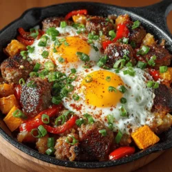- 1 pound Italian sausage (spicy or mild, based on preference) - 2 medium sweet potatoes, peeled and diced - 1 red bell pepper, chopped - 1 medium onion, diced - 3 cloves garlic, minced - 1 teaspoon smoked paprika - 1/2 teaspoon ground cumin - 1/4 teaspoon cayenne pepper (optional, for heat) - Salt and pepper to taste - 2 tablespoons olive oil - Fresh parsley for garnish (optional)