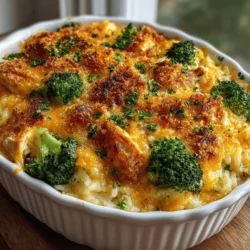 Cheesy Broccoli and Chicken Rice Casserole